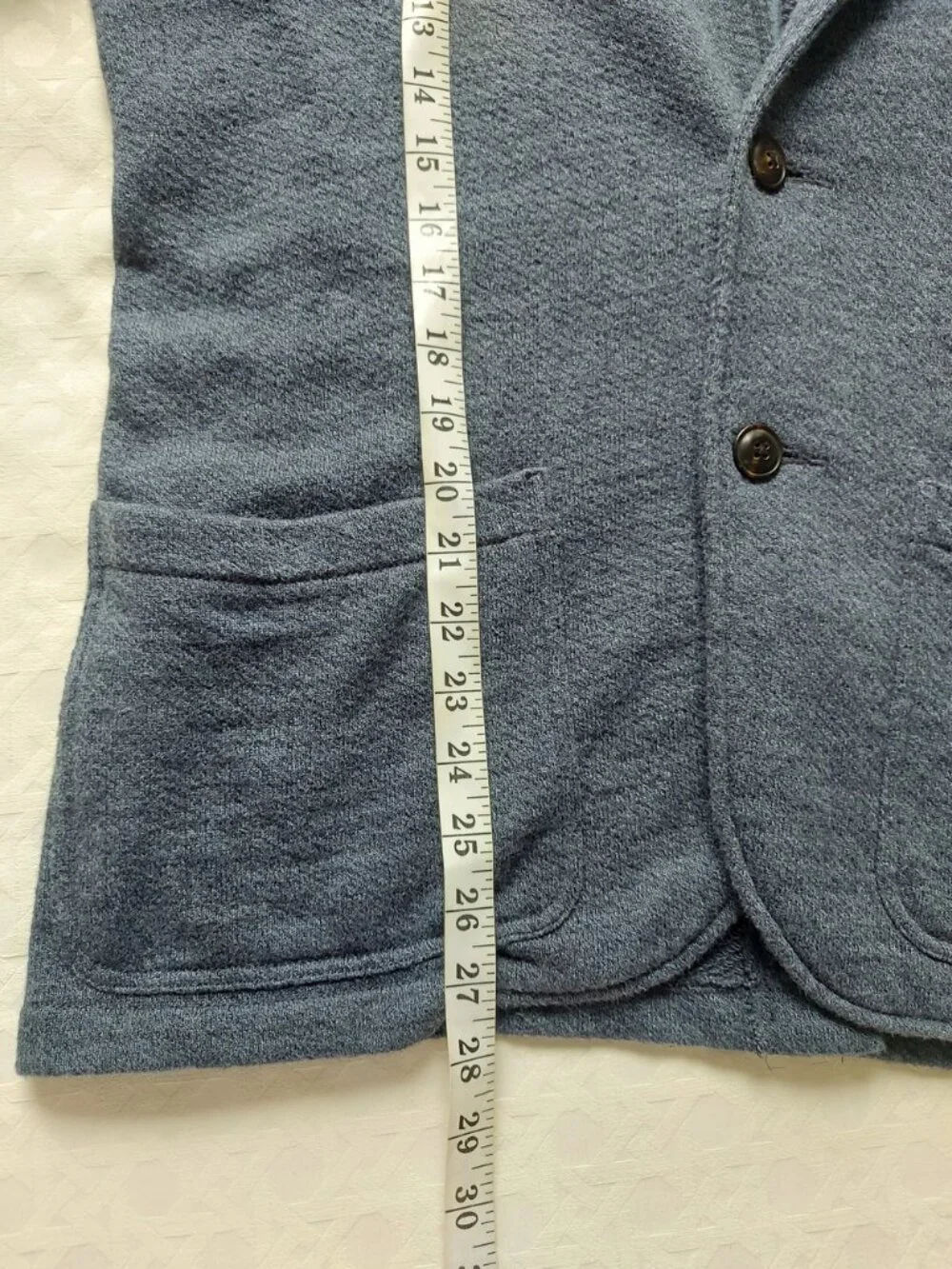 Faherty Men Reserve Inlet Blazer Medium Preppy Blue Pockets Two Button Jacket
